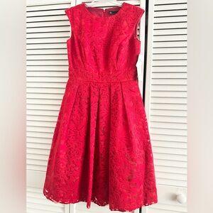 Elegant Red Lace Dress